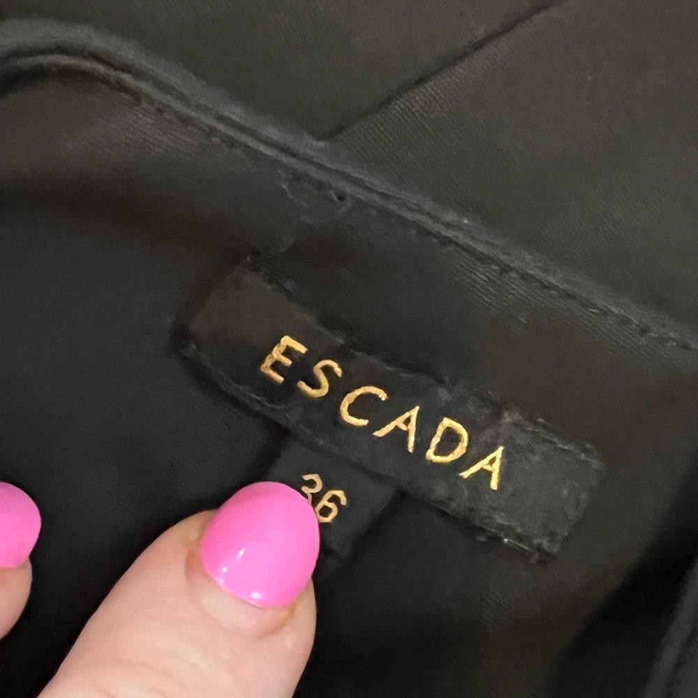 Escada Black Tailored Trousers EU 36 (US 6) - Classic Formal Pants - Picture 3 of 7